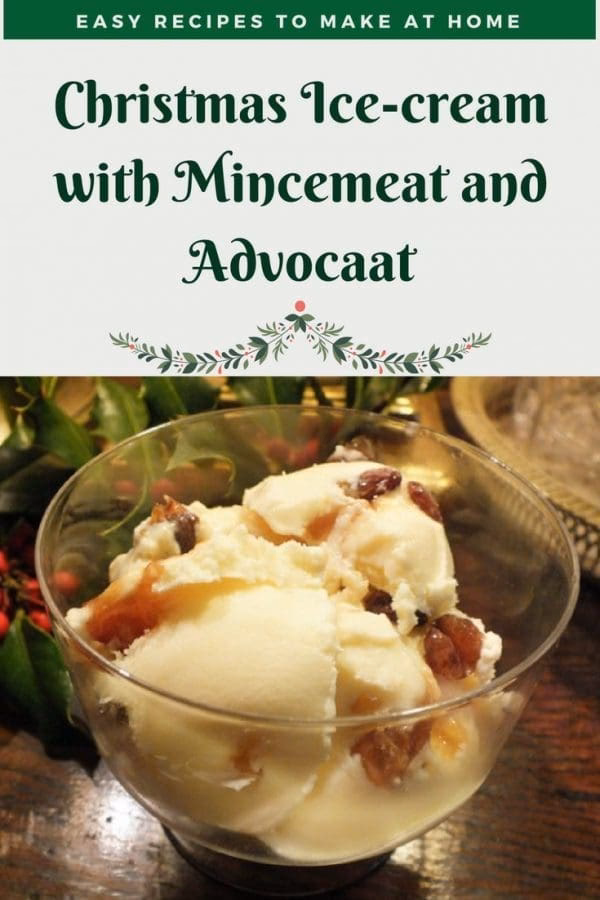 How do you make Christmas ice cream with low-sugar mincemeat?