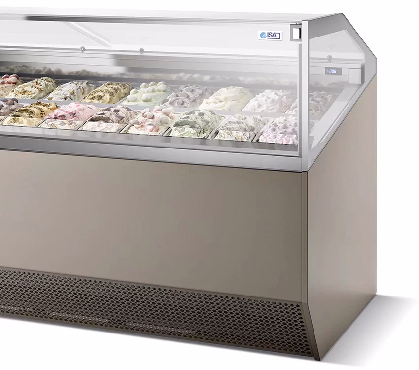 What is a professional ice cream display cabinet?