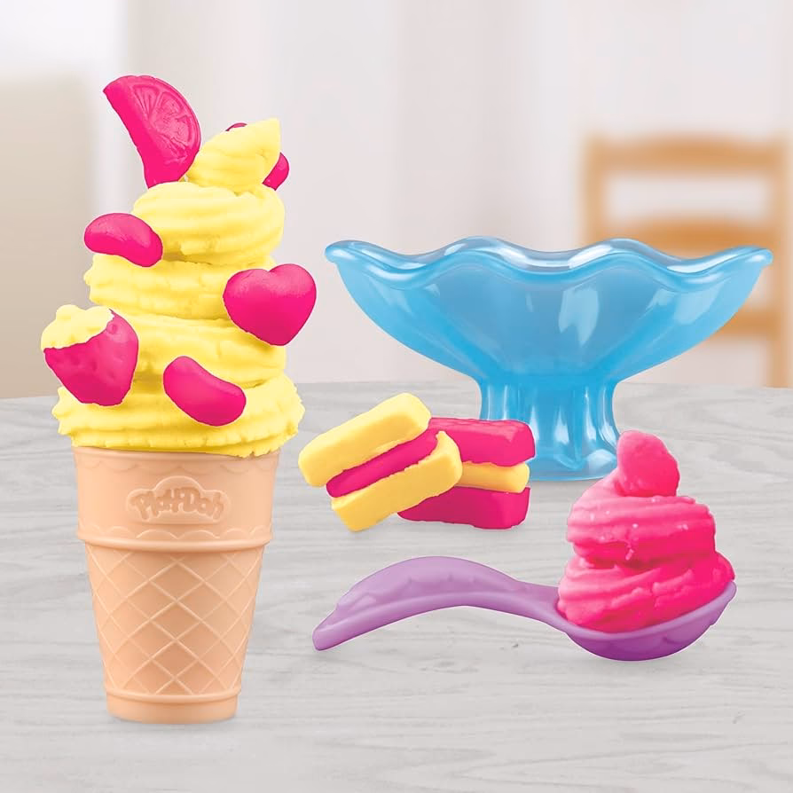 Does Play-Doh ice cream have a candy coating?