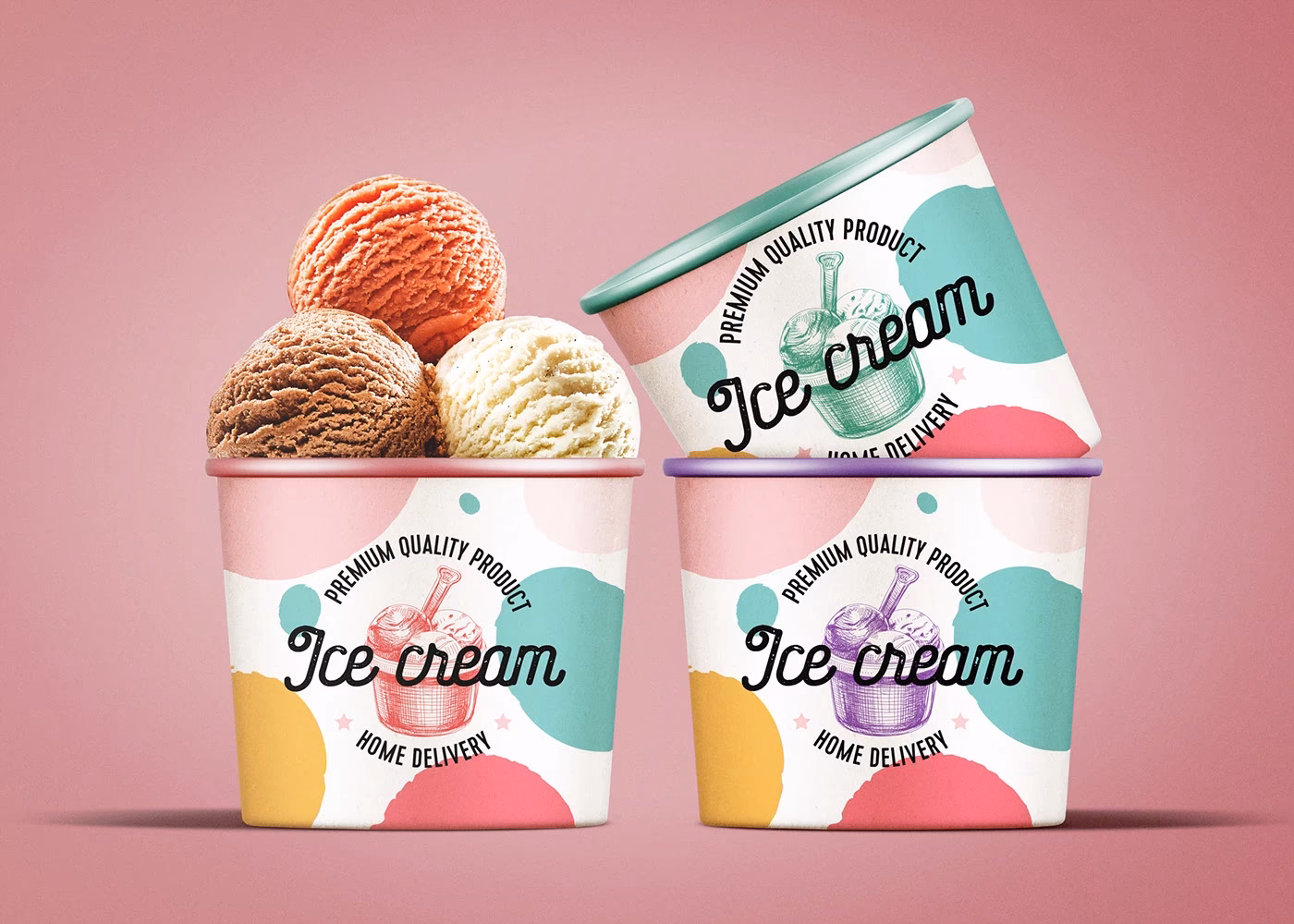 Are there free ice cream mockups?
