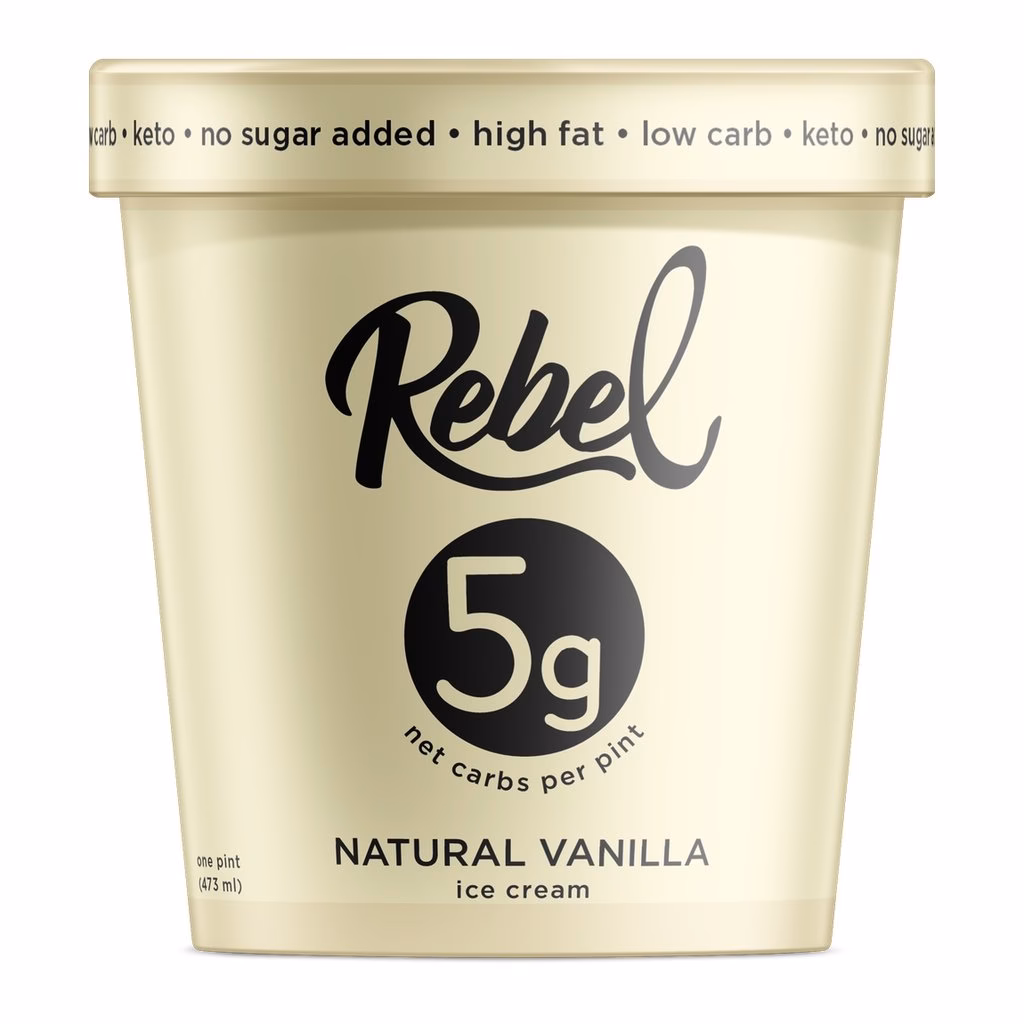 Does rebel ice cream have natural sweeteners?