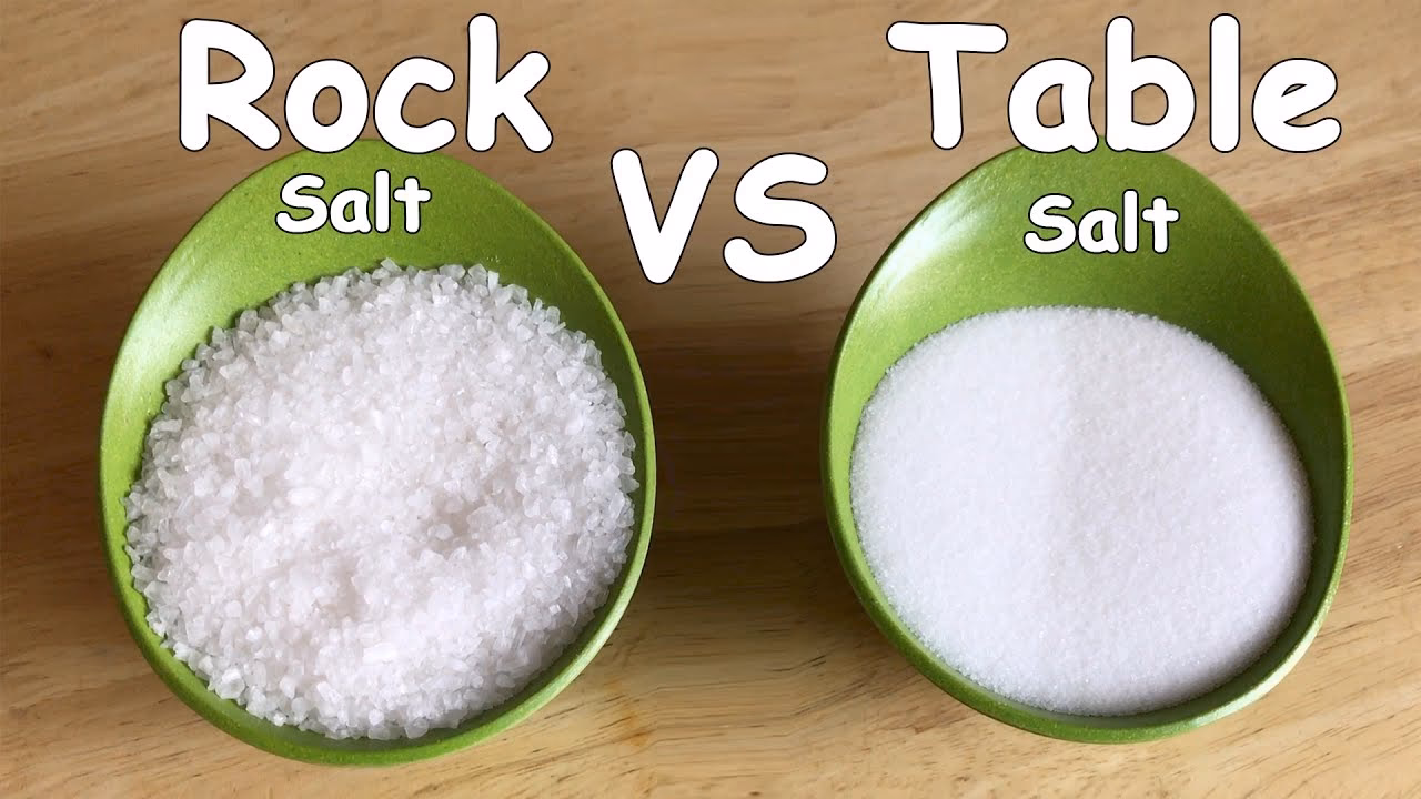 What is the difference between table salt and rock salt?