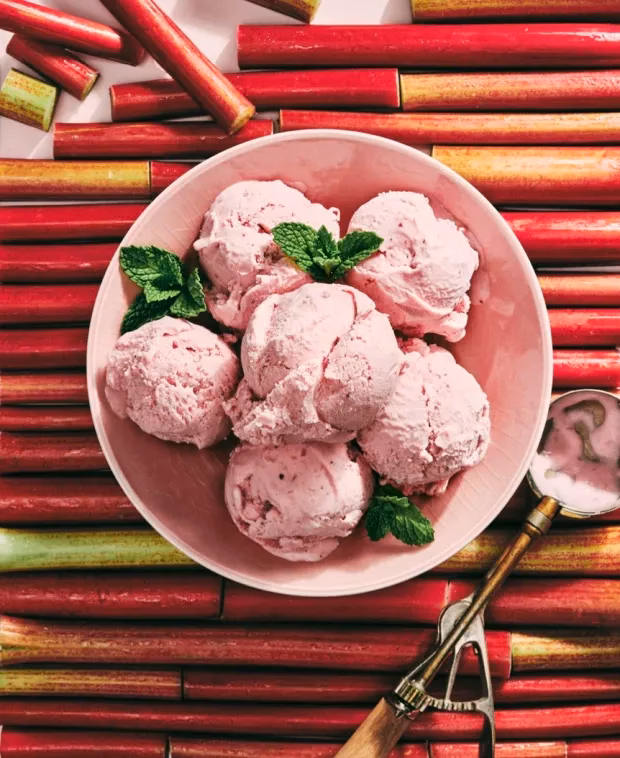 What is rhubarb ice cream?