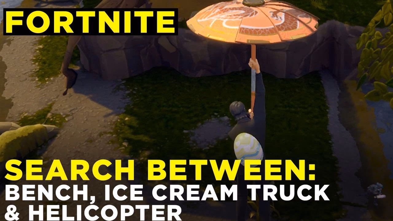 How does the ice cream truck challenge work in Fortnite?