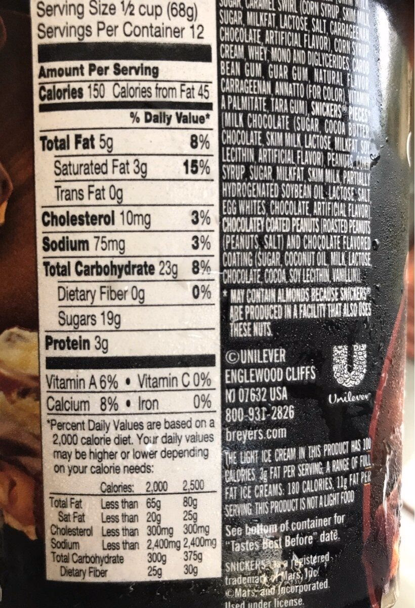 What are the ingredients in a Snickers bar?