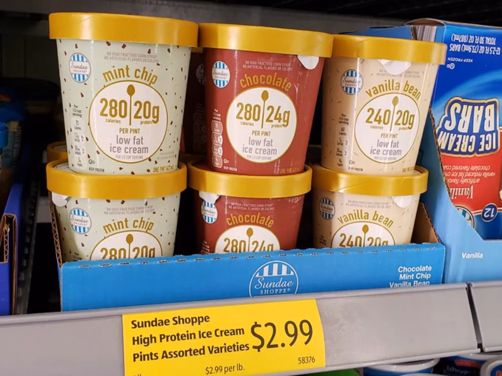 Does Aldi have high protein ice cream?