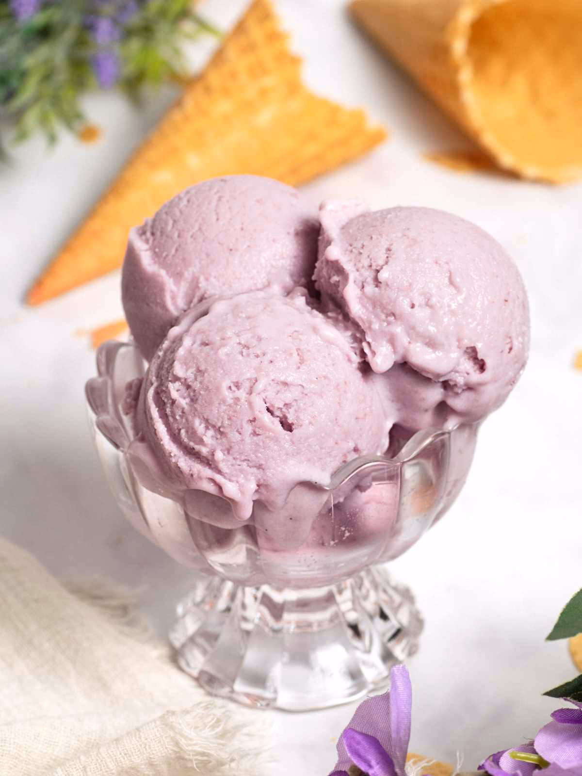 Why is taro ice cream purple?