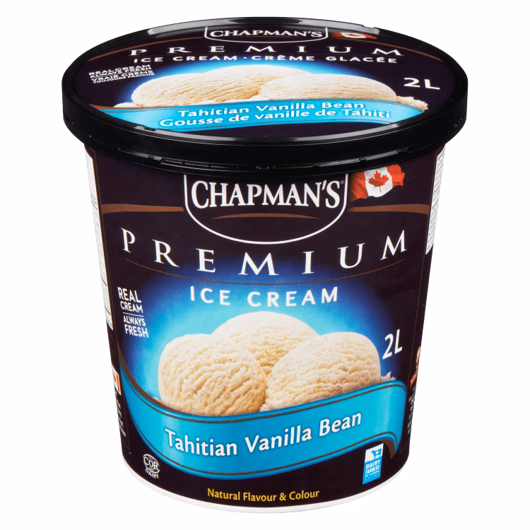 What are the ingredients in Tahitian ice cream?
