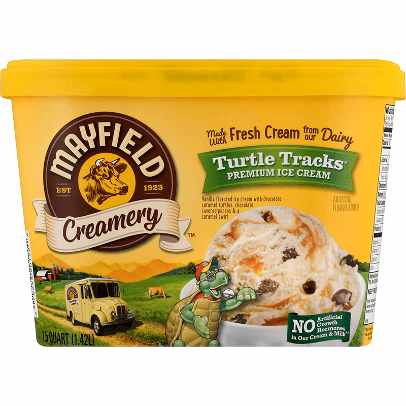 Does Turtle ice cream contain vanilla?