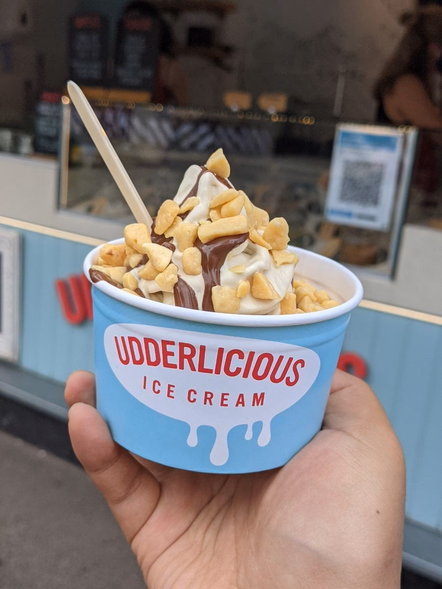 What makes udderlicious different from other ice cream parlours?