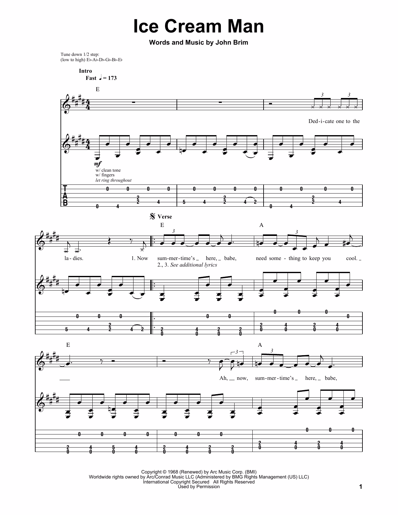 What is ice cream man Tab?