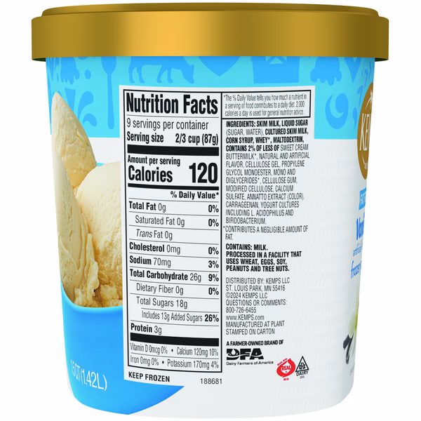 Is frozen vanilla yogurt healthier than ice cream?