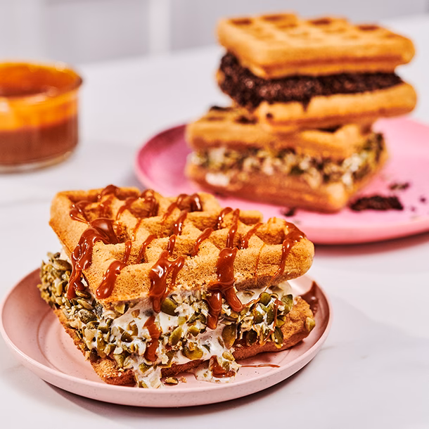 What are waffle ice cream sandwiches?