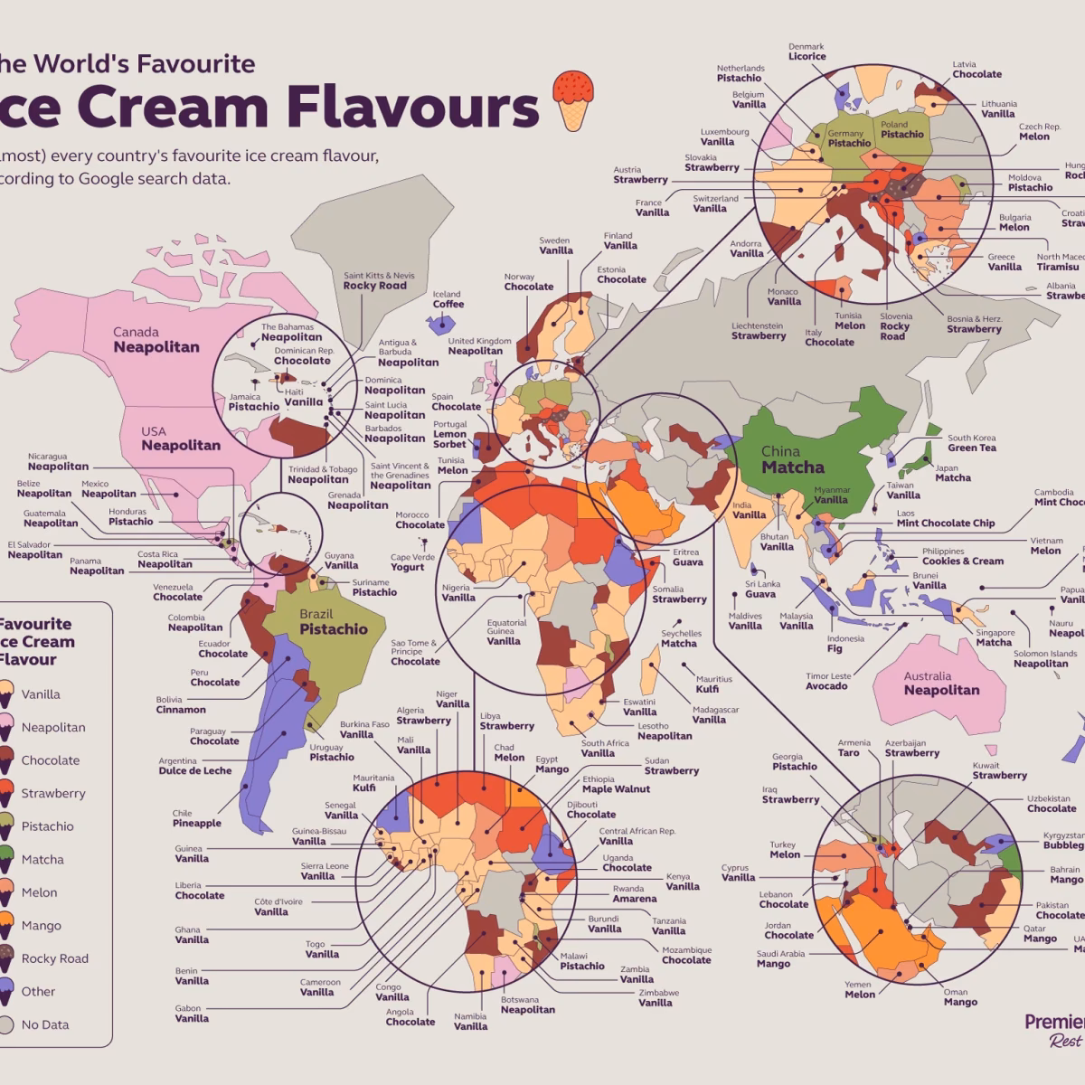 Which countries eat the most ice cream?